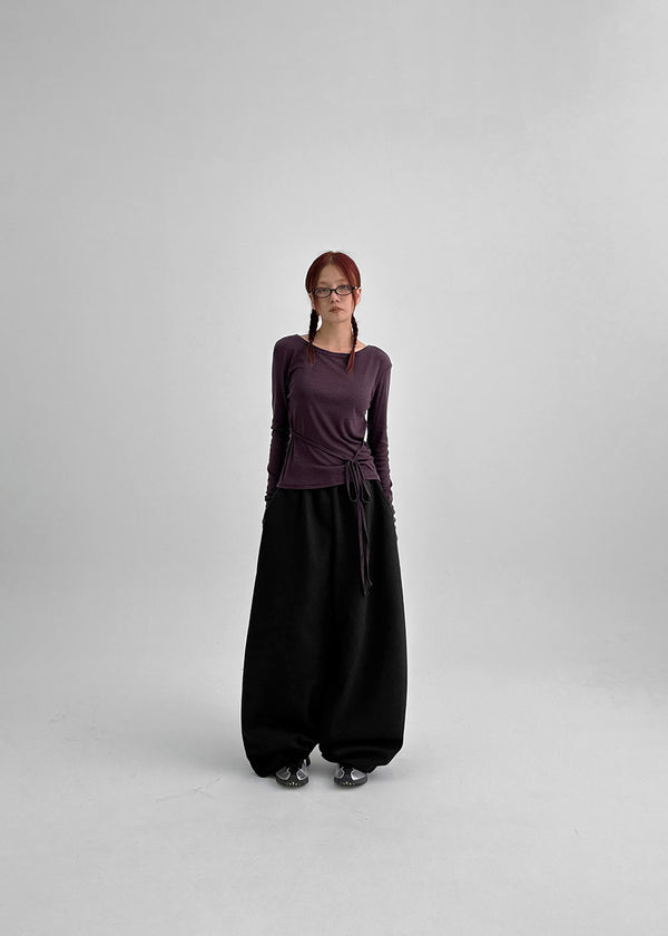 Hael cut balloon banding pants