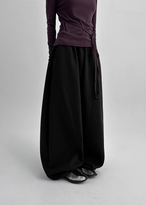 Hael cut balloon banding pants