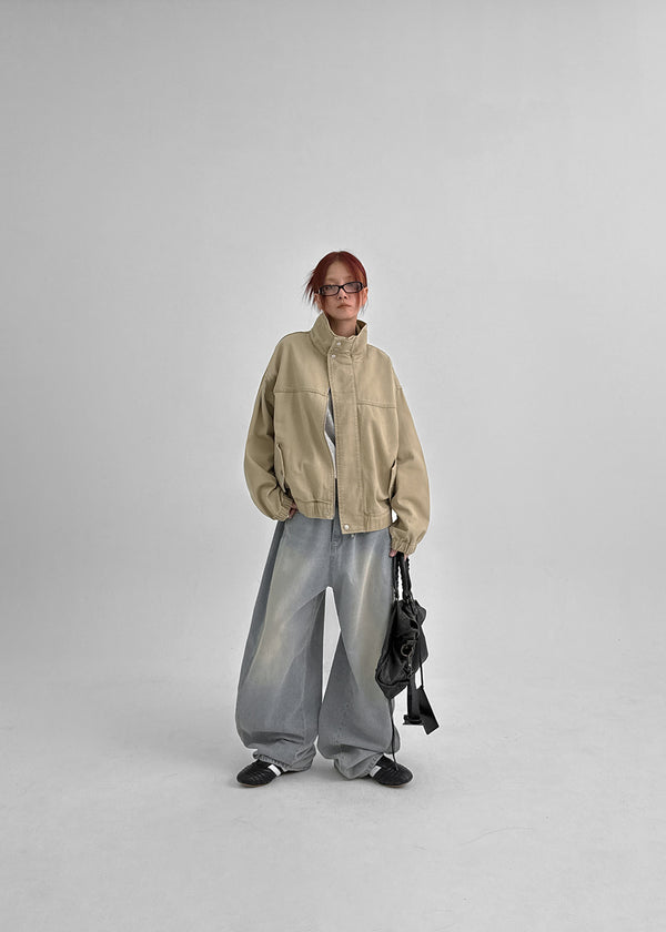 Jerrole Washing Cut Balloon Denim Pants