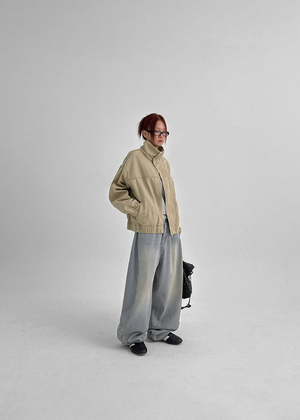 Jerrole Washing Cut Balloon Denim Pants