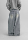 Jerrole Washing Cut Balloon Denim Pants