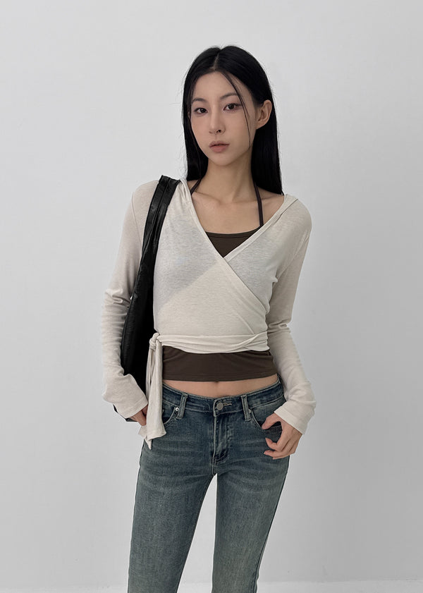 Rekina Hooded Wrap Cardigan