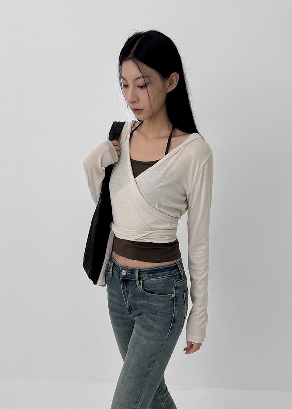 Rekina Hooded Wrap Cardigan
