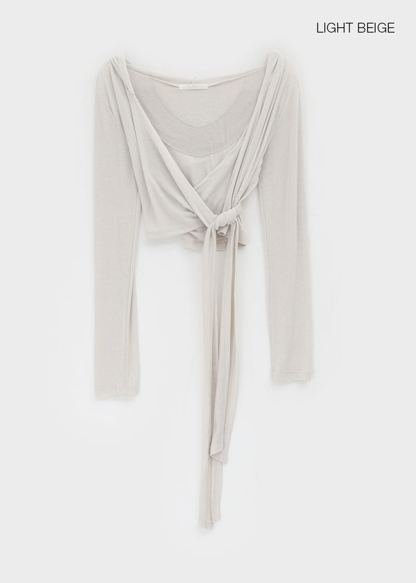 Rekina Hooded Wrap Cardigan