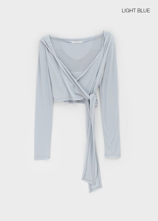 Rekina Hooded Wrap Cardigan