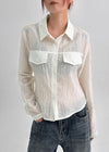 Shanto Semi-crop Striped Shirt