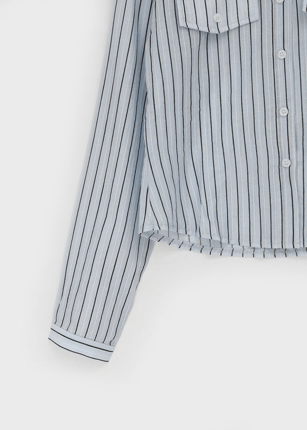 Shanto Semi-crop Striped Shirt