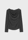 Cluet Set - Drape Long-sleeved T-shirt, Muffler
