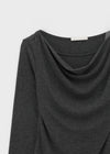 Cluet Set - Drape Long-sleeved T-shirt, Muffler
