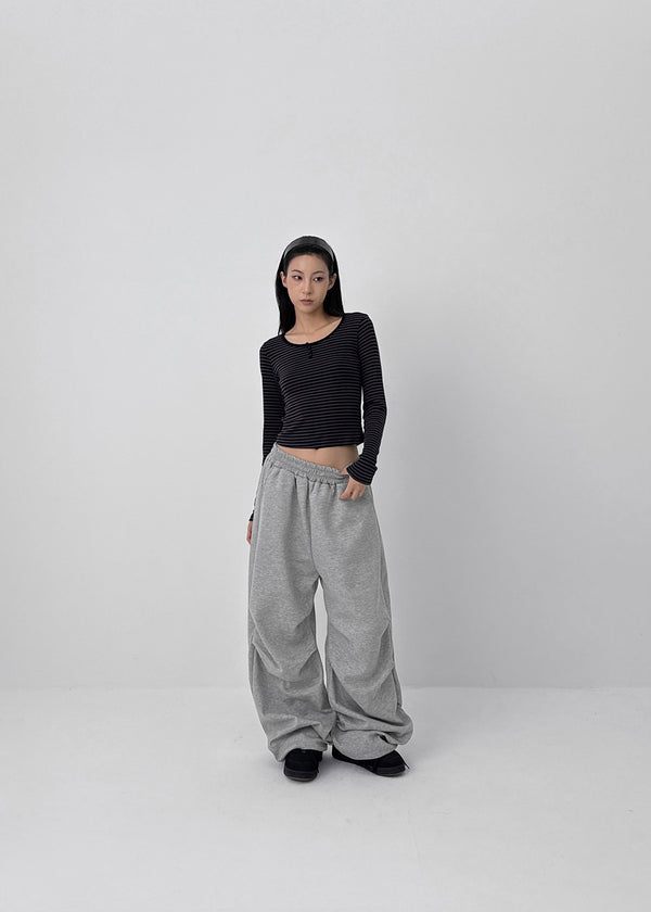 (UNISEX) Cedillo Pintuck Two-way Banding Pants