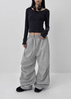 (UNISEX) Cedillo Pintuck Two-way Banding Pants