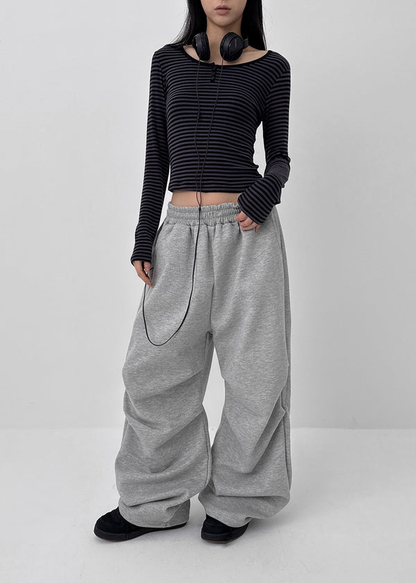 (UNISEX) Cedillo Pintuck Two-way Banding Pants