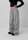 (UNISEX) Cedillo Pintuck Two-way Banding Pants