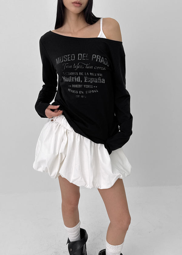 Ronken Roll-up Banding Balloon Mini Skirt Pants