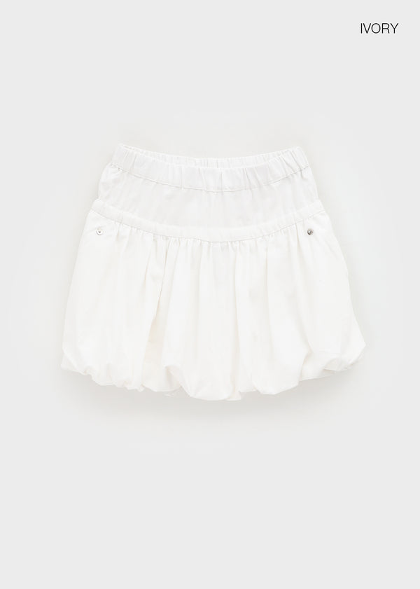 Ronken Roll-up Banding Balloon Mini Skirt Pants