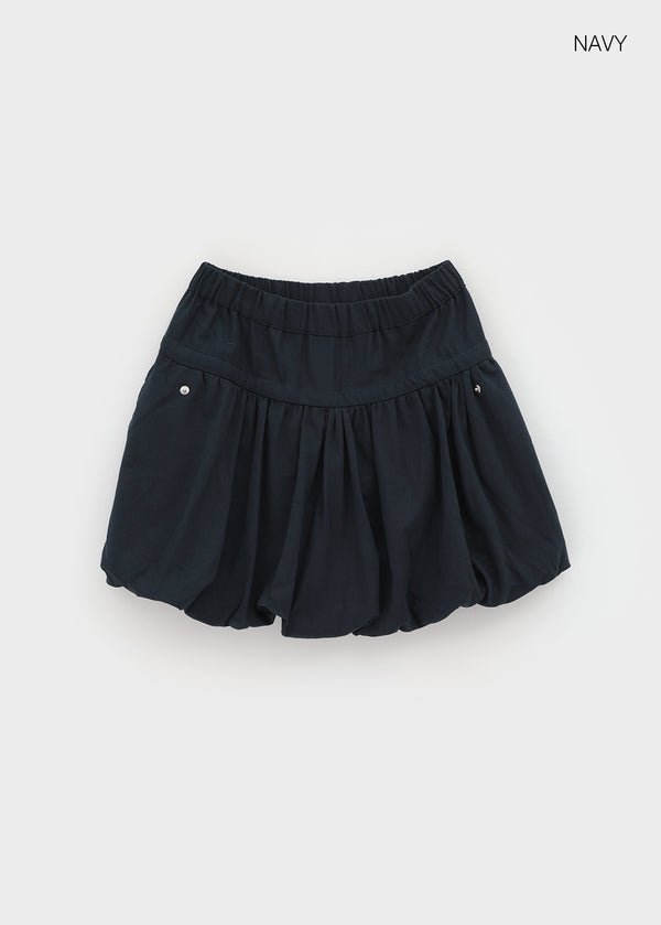 Ronken Roll-up Banding Balloon Mini Skirt Pants