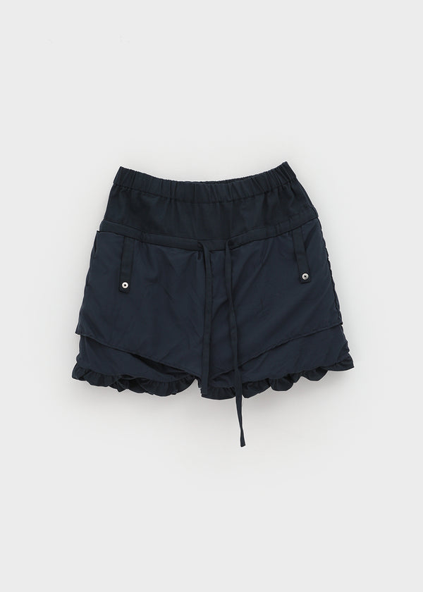 Ronken Roll-up Banding Balloon Mini Skirt Pants