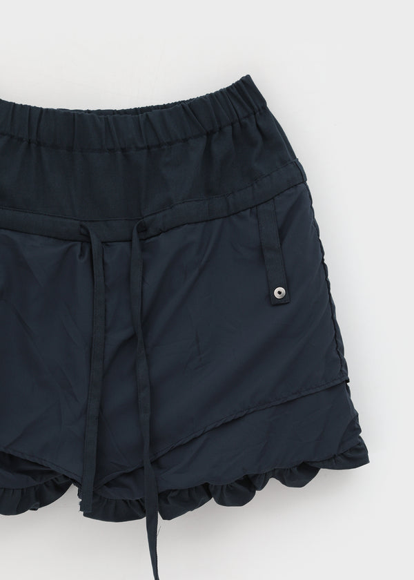 Ronken Roll-up Banding Balloon Mini Skirt Pants