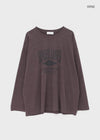 Conson Pigment Lettering Long Sleeve T-shirt