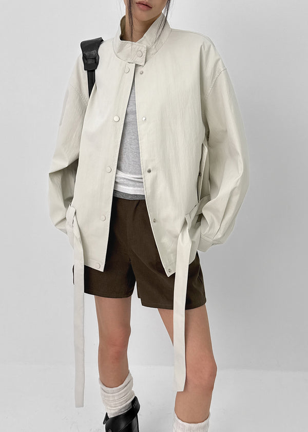 Romtor High Neck Half Cotton Jacket (belt Set)