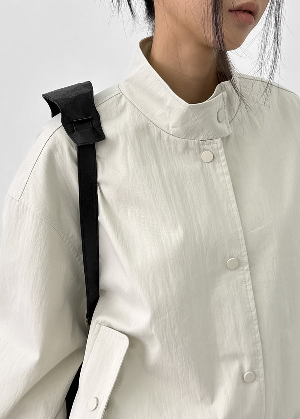 Romtor High Neck Half Cotton Jacket (belt Set)