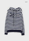Team Two Stripe Printed Hooded Zip-up