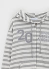 Team Two Stripe Printed Hooded Zip-up