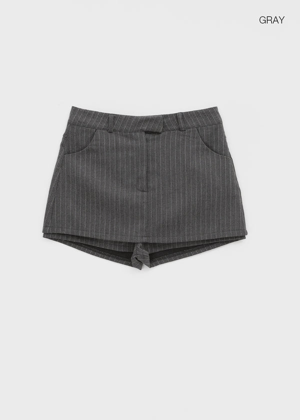 Tihen Striped Low-waist Skirt Pants