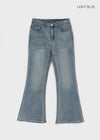Wis Cat-washed Bootcut Denim Pants