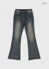 Wis Cat-washed Bootcut Denim Pants
