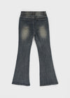 Wis Cat-washed Bootcut Denim Pants