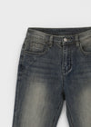 Wis Cat-washed Bootcut Denim Pants