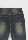 Wis Cat-washed Bootcut Denim Pants