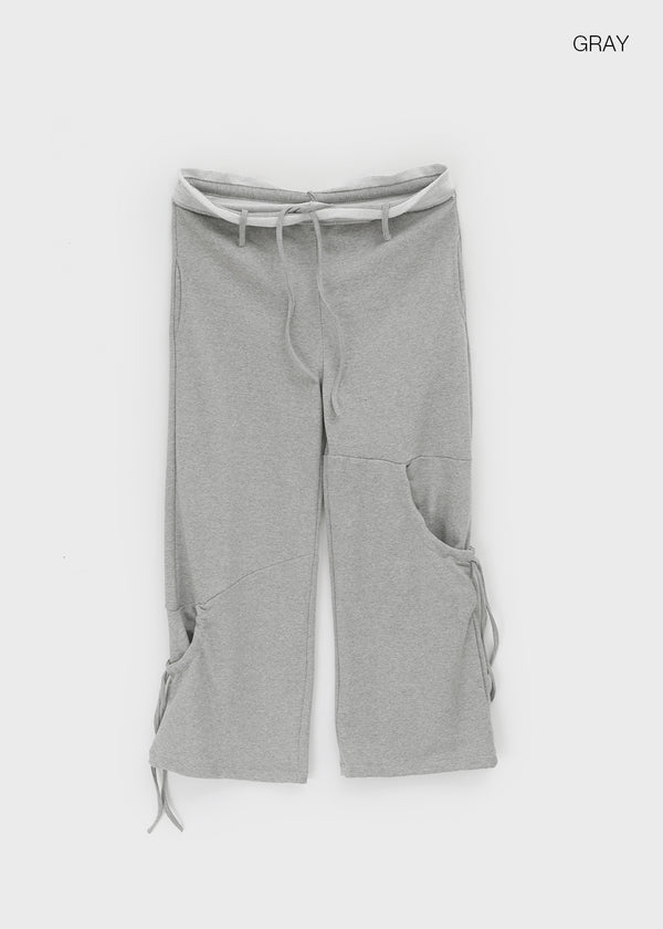 Warnang Strap Cargo Roll-up Training Pants