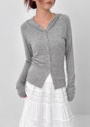 Mignon Tension Button Hooded Cardigan