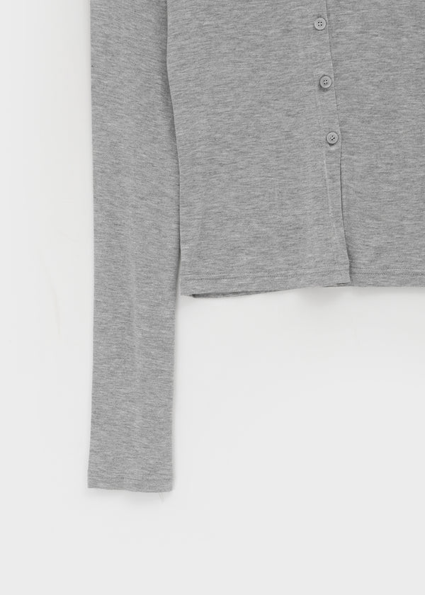 Mignon Tension Button Hooded Cardigan