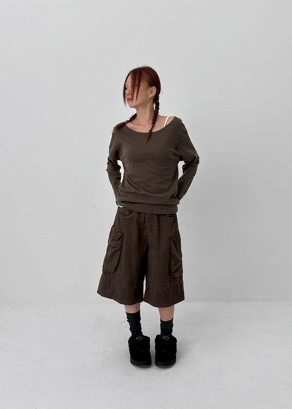 Jegle Basic Loose Fit Long Sleeve T-shirt