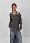 Jegle Basic Loose Fit Long Sleeve T-shirt