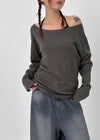 Jegle Basic Loose Fit Long Sleeve T-shirt