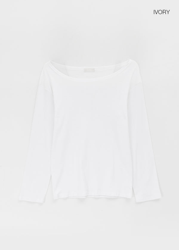 Jegle Basic Loose Fit Long Sleeve T-shirt