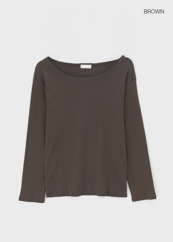 Jegle Basic Loose Fit Long Sleeve T-shirt