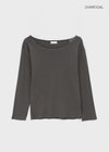 Jegle Basic Loose Fit Long Sleeve T-shirt