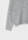 Cowl-lun Button Wool Loose-fit Knit