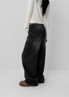 Thick Washed Wide Denim Pants