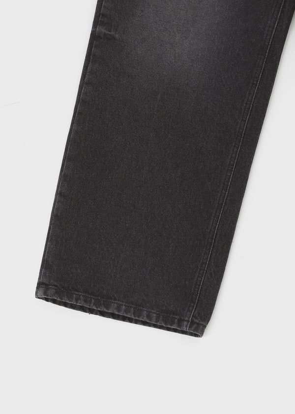 Thick Washed Wide Denim Pants