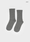Ribbed Cotton-Spandex Crew Socks