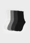 Ribbed Cotton-Spandex Crew Socks