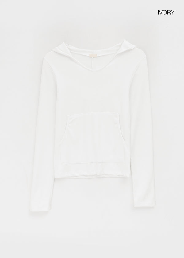 Ppoia U-Neck Long Sleeve Hoodie