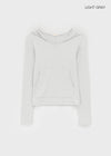 Ppoia U-Neck Long Sleeve Hoodie