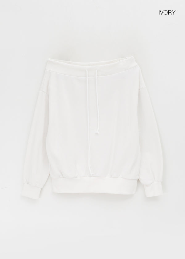 Lecha Strap Off-shoulder Man-to-man